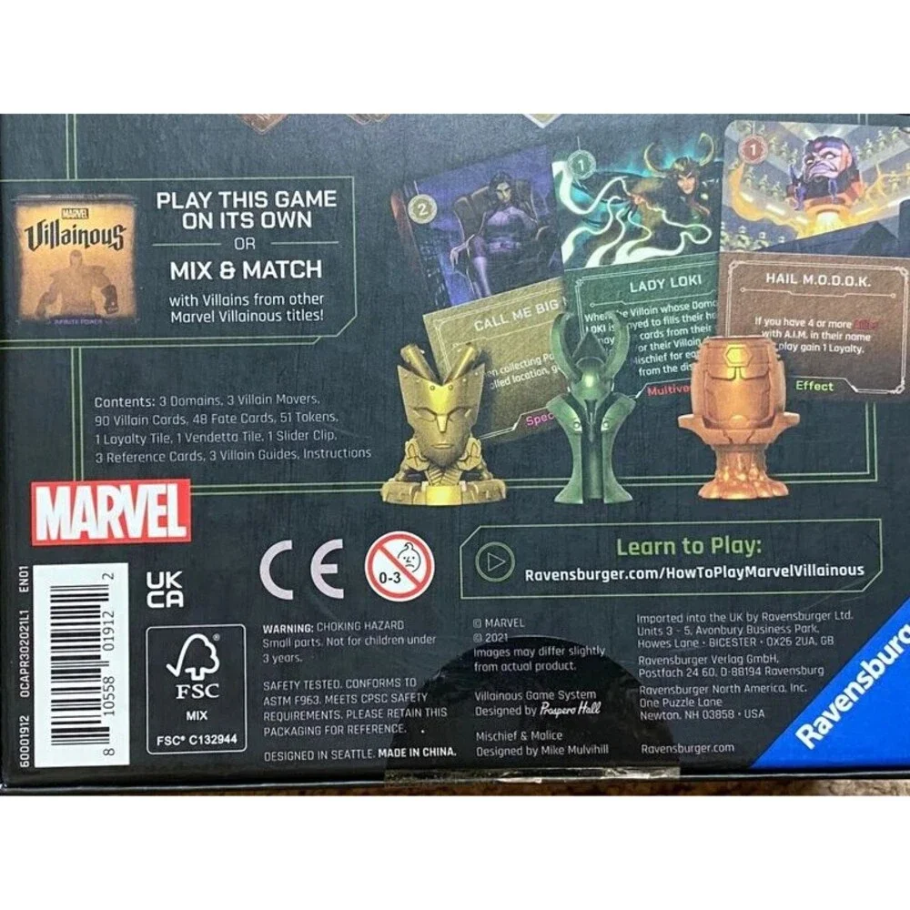 Marvel Villainous Mischief and Malice Board Game Ravensburger Loki New Sealed